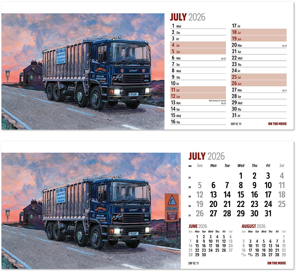 On the Move Desk Calendar