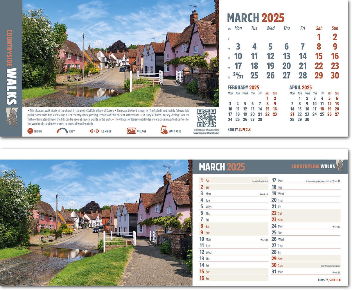 Countryside Walks Desk Calendar