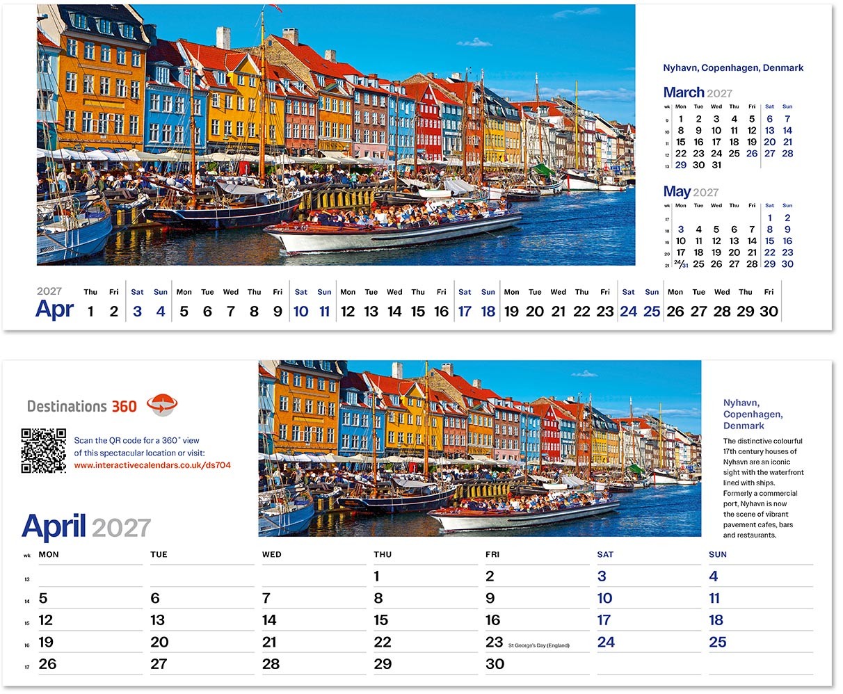 Destinations360 Task Station Desk Calendar