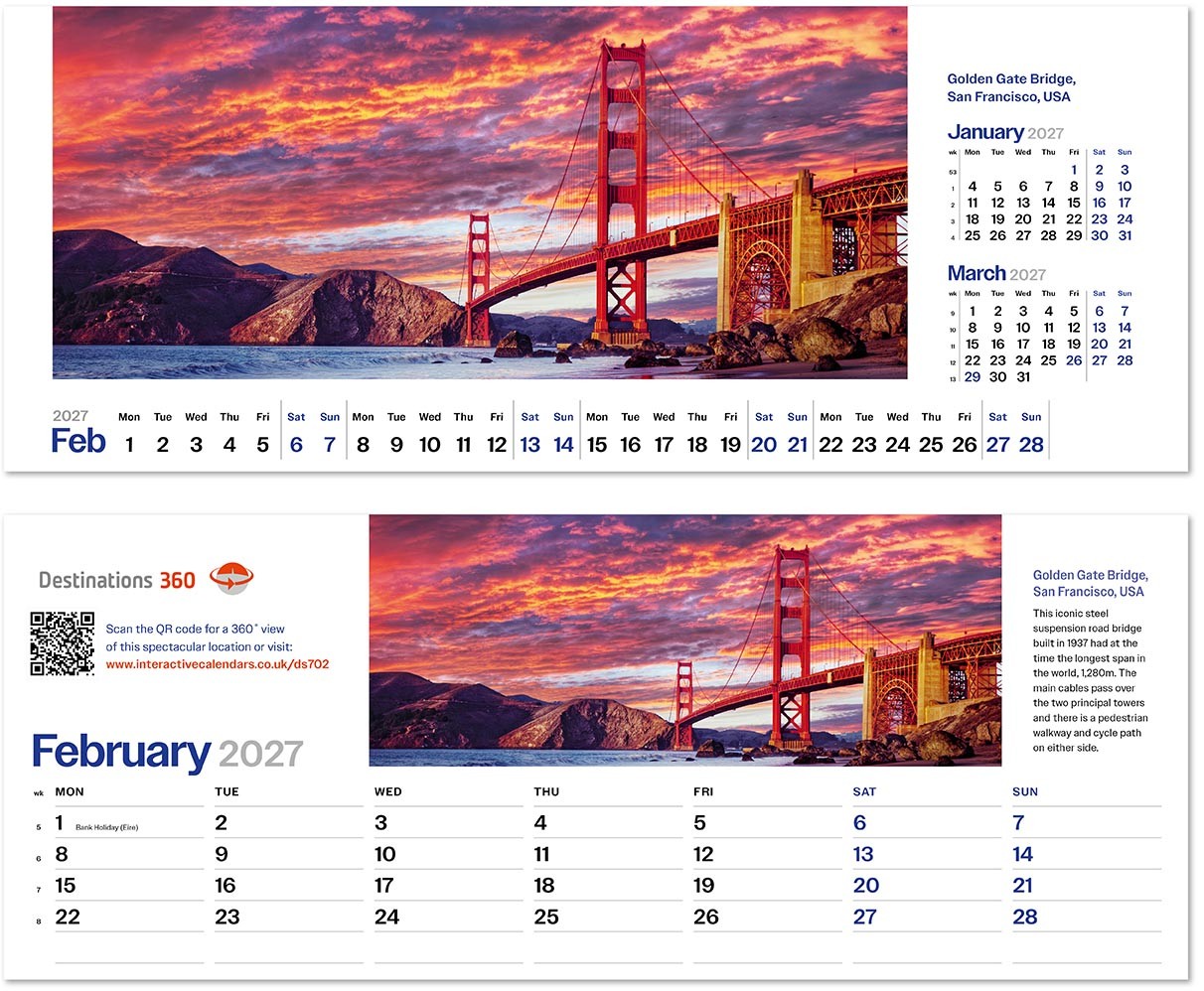 Destinations360 Task Station Desk Calendar