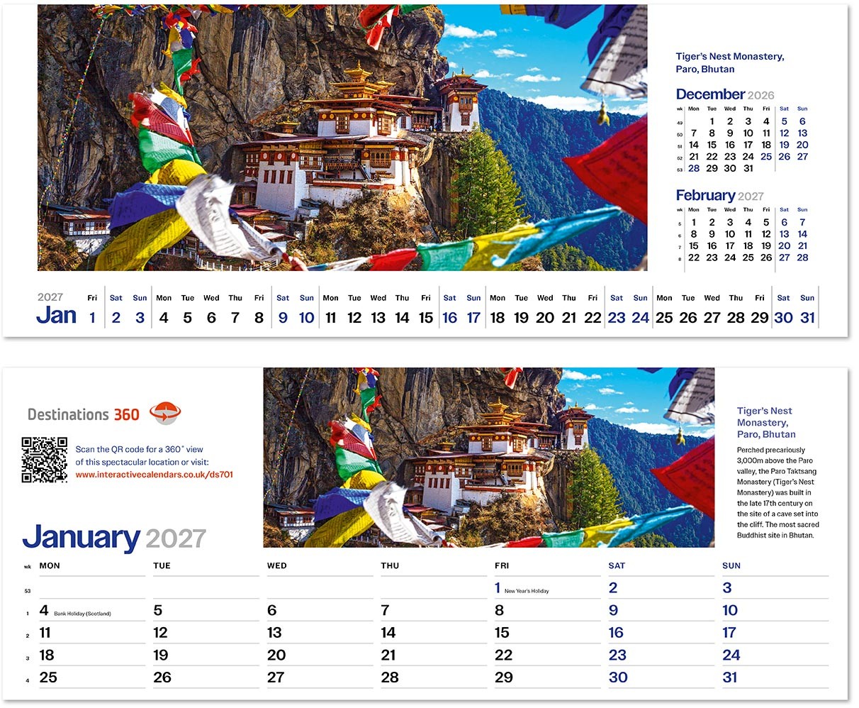 Destinations360 Task Station Desk Calendar