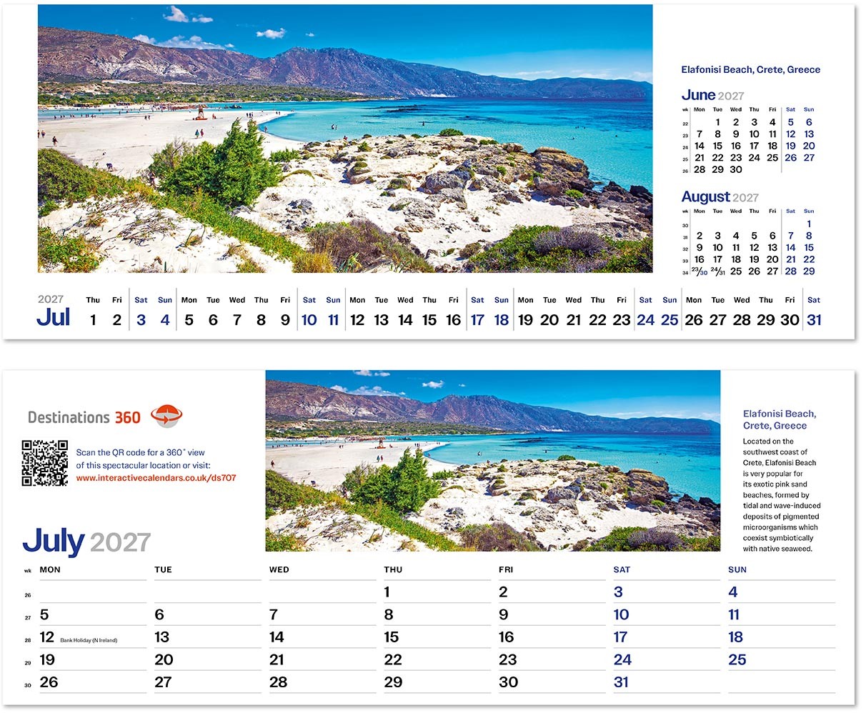 Destinations360 Task Station Desk Calendar