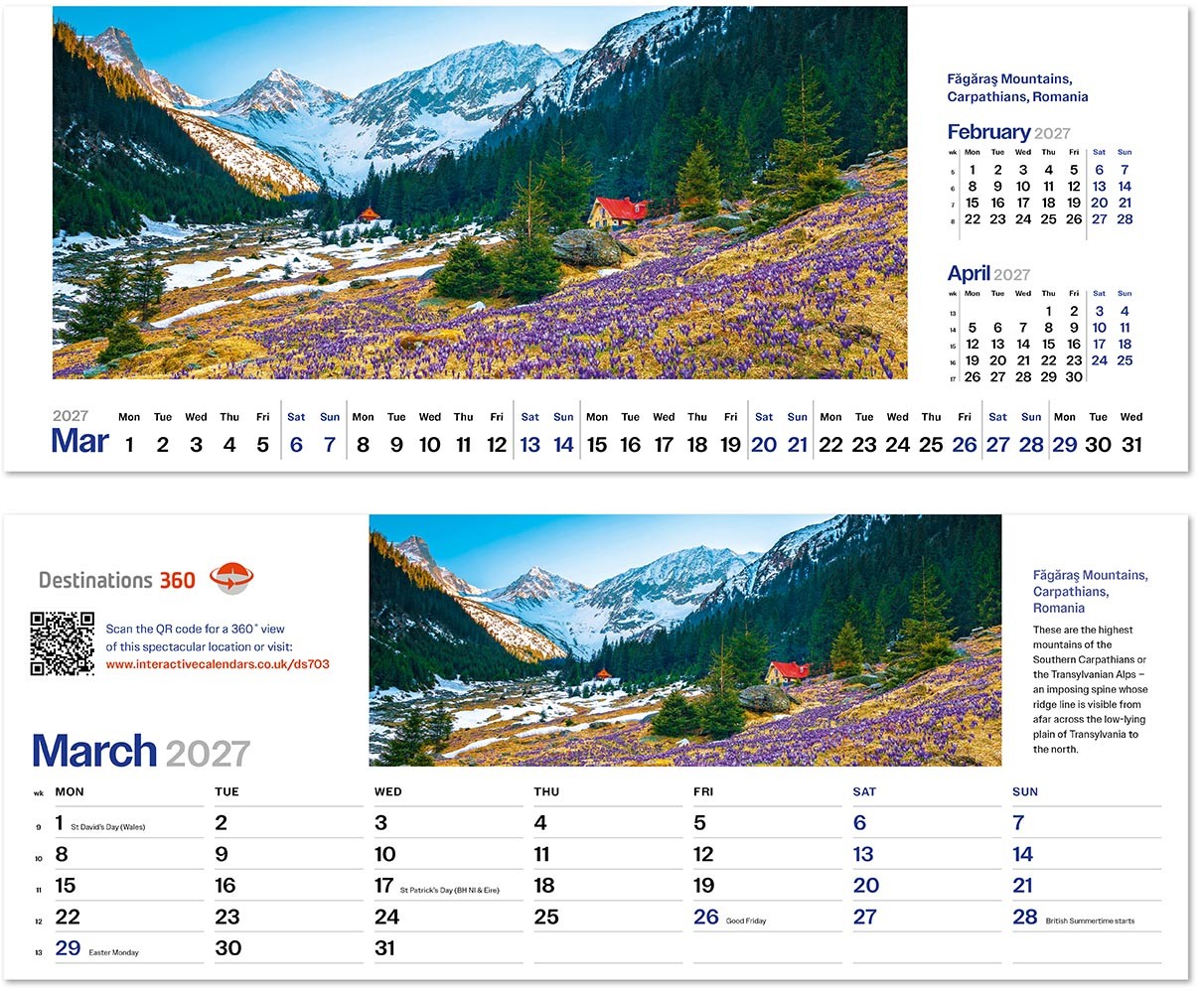 Destinations360 Task Station Desk Calendar