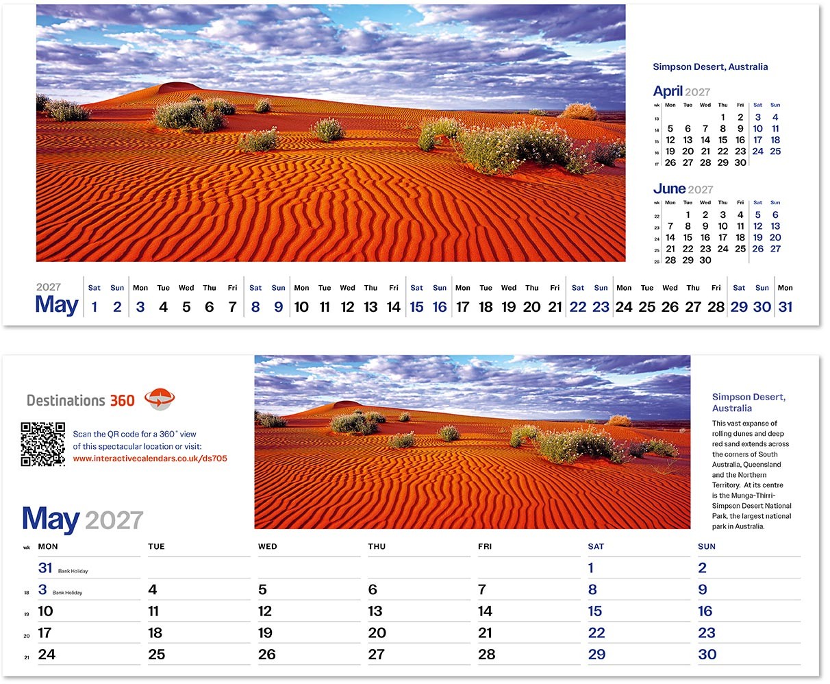 Destinations360 Task Station Desk Calendar
