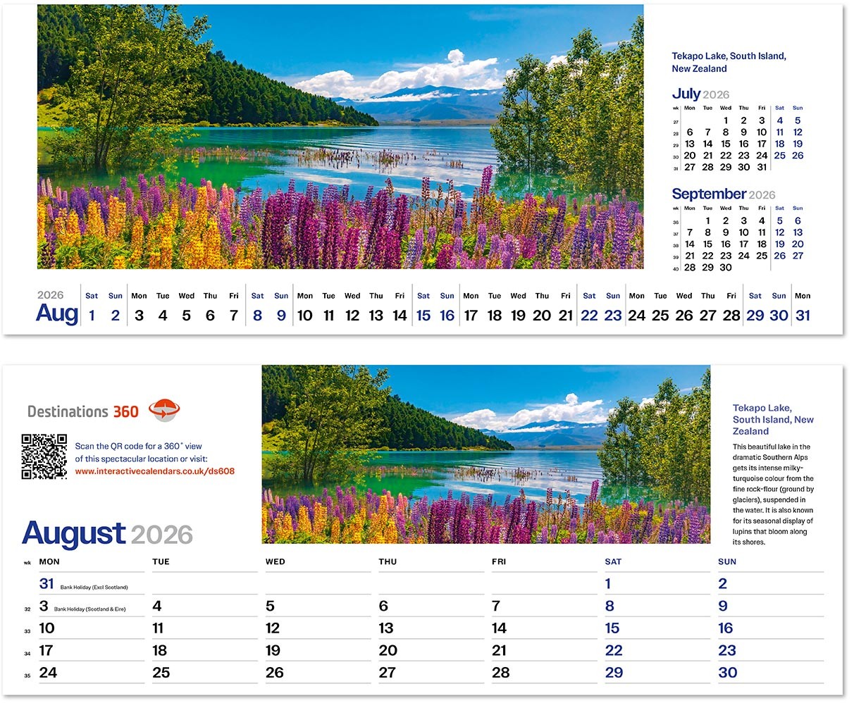Destinations360 Desk Calendar