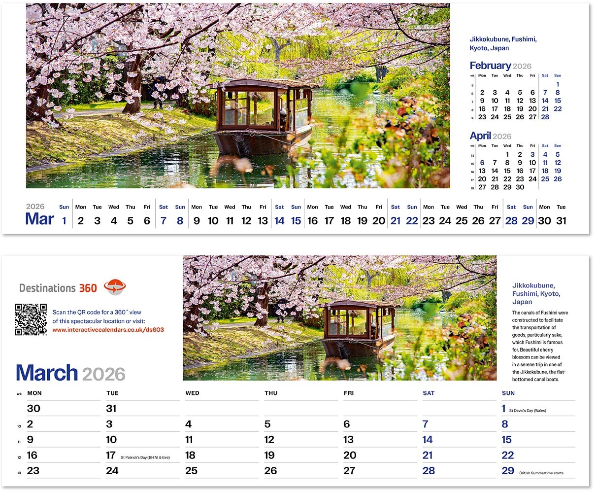 Destinations360 Desk Calendar
