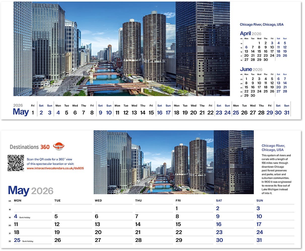 Destinations360 Desk Calendar