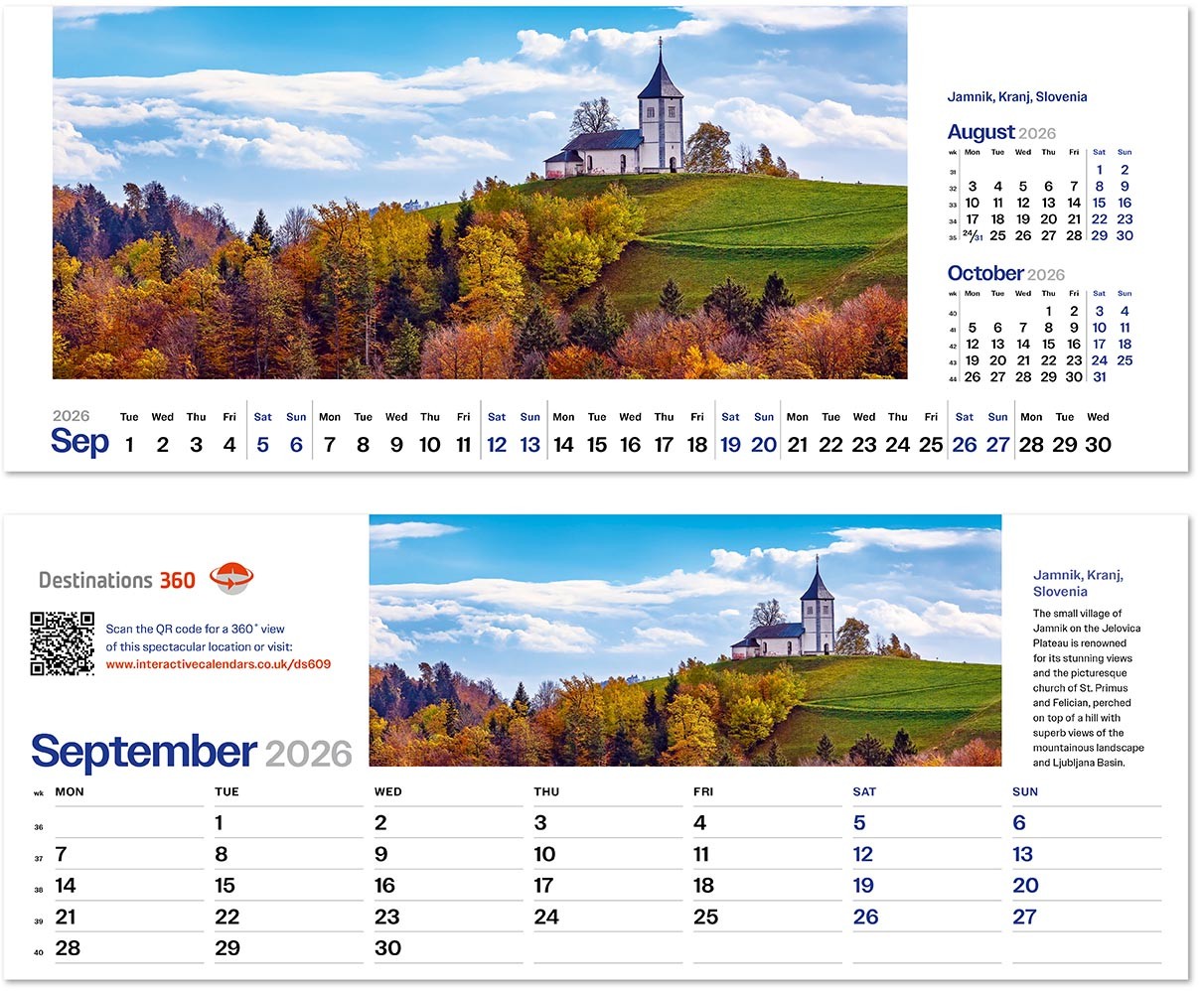 Destinations360 Desk Calendar
