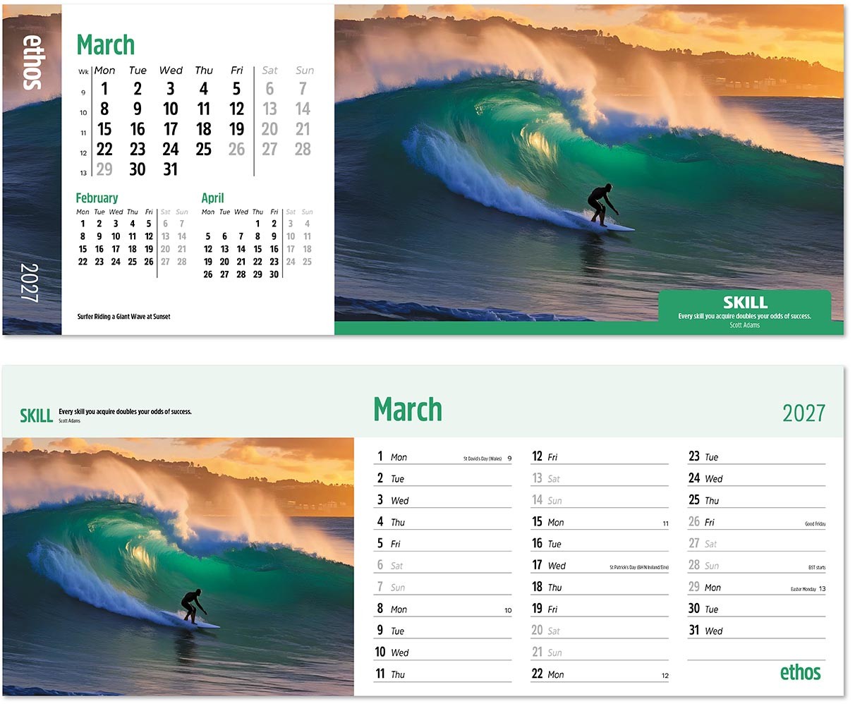 Ethos Task Station Desk Calendar