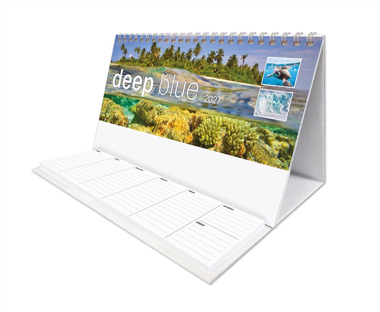 Deep Blue Task Station Desk Calendar