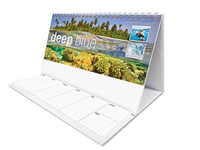 Deep Blue Task Station Desk Calendar