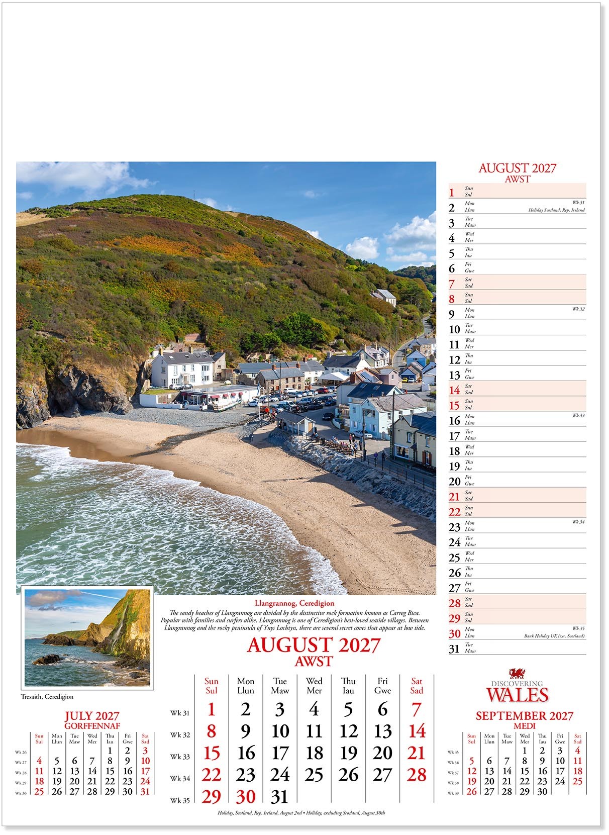 Discovering Wales Calendar