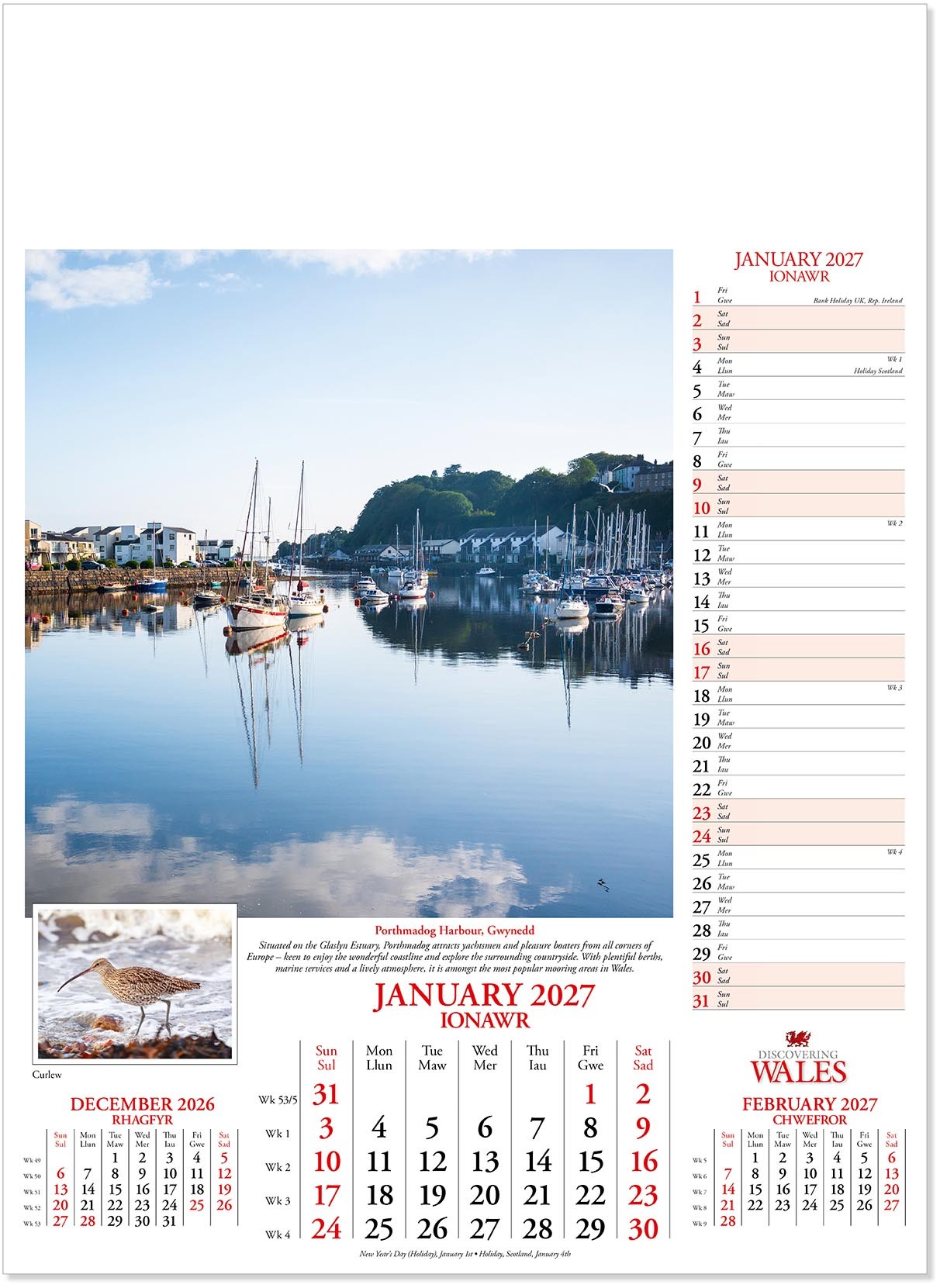 Discovering Wales Calendar