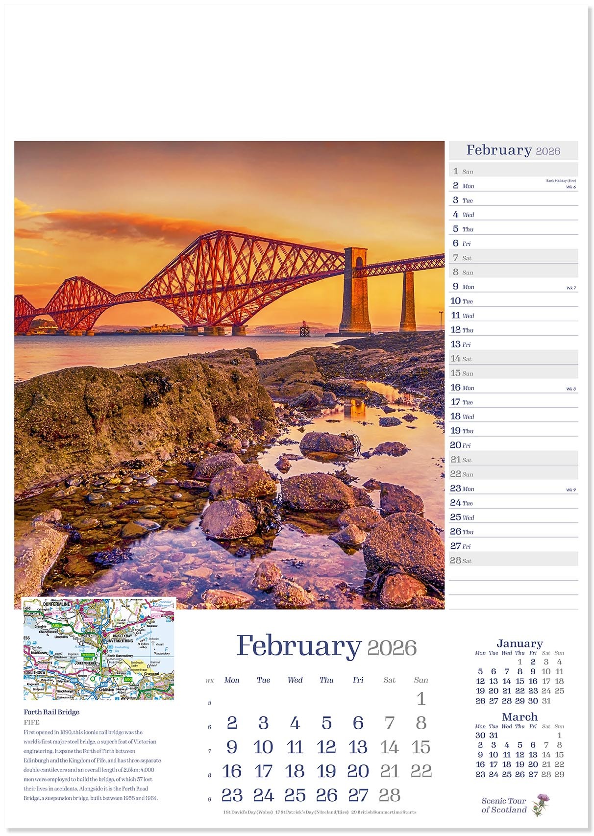 Scenic Tour of Scotland Calendar