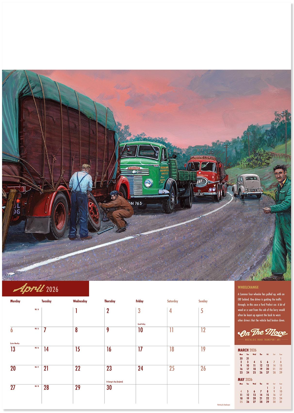 On the Move Wall Calendar