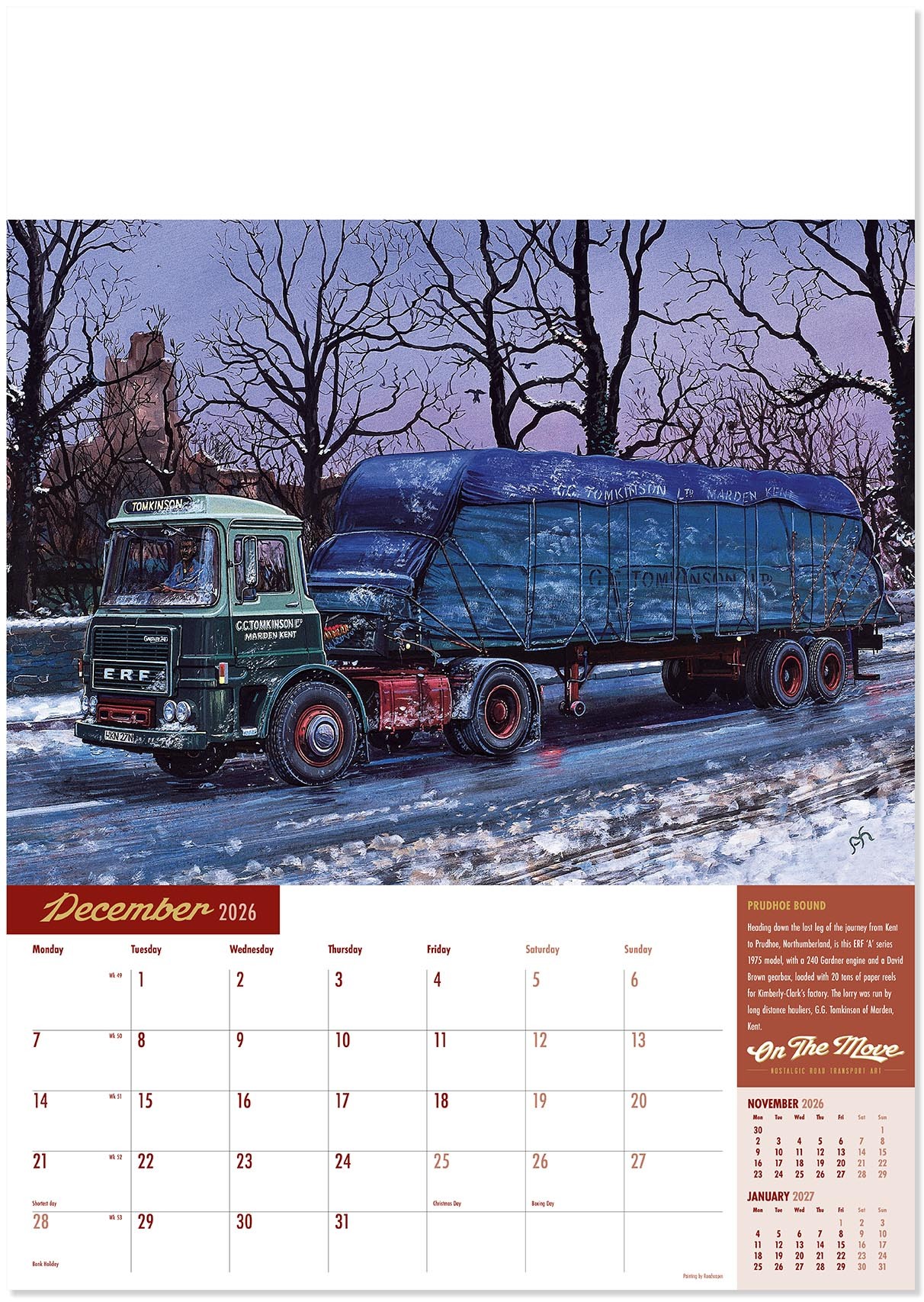 On the Move Wall Calendar