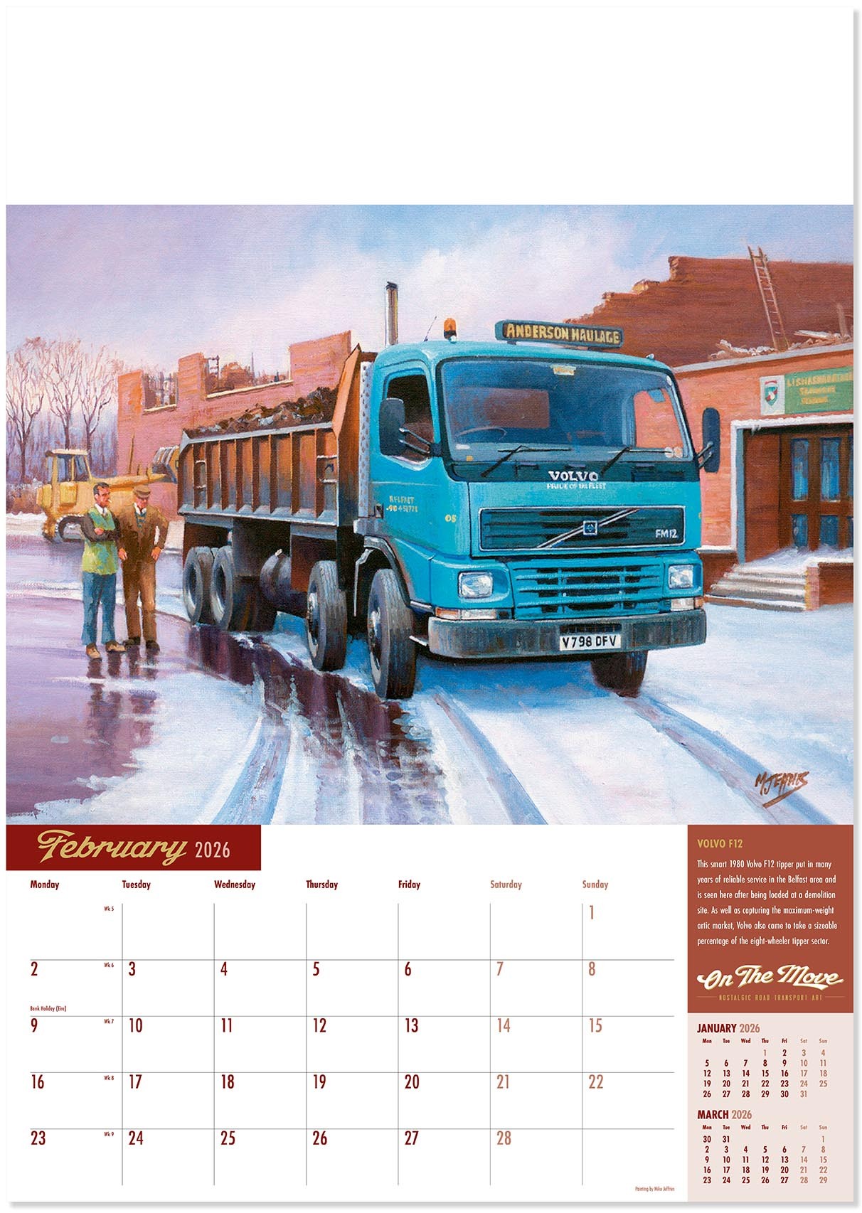 On the Move Wall Calendar