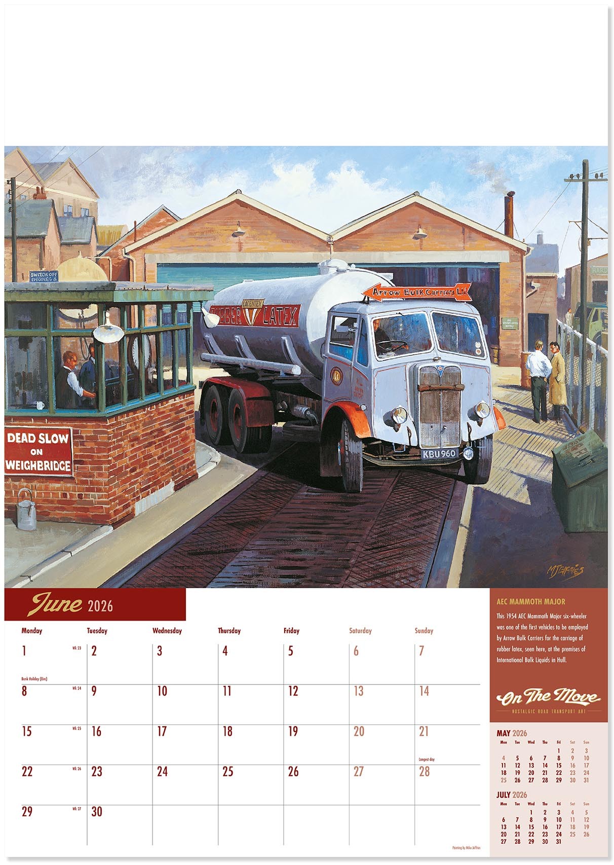 On the Move Wall Calendar
