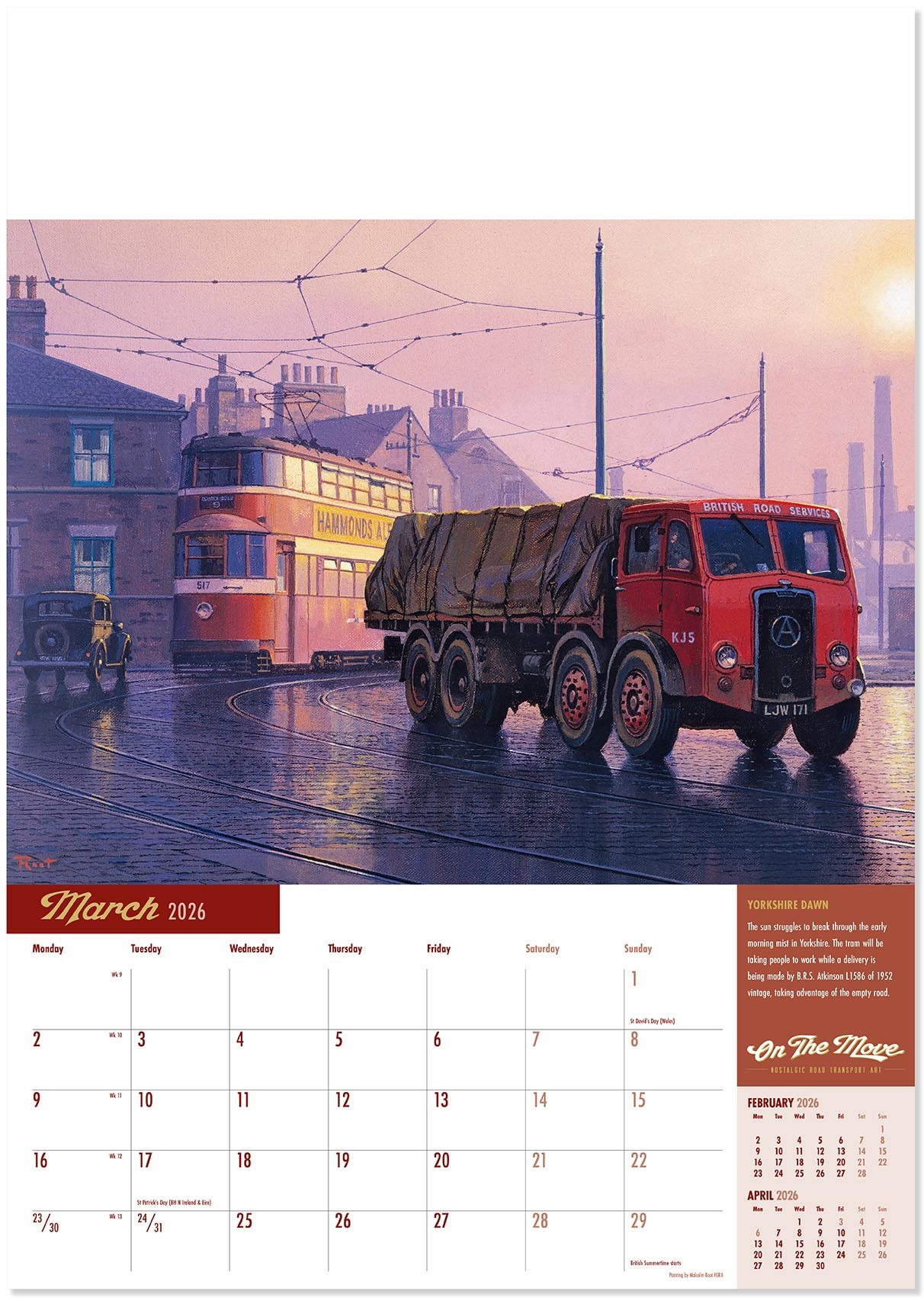 On the Move Wall Calendar