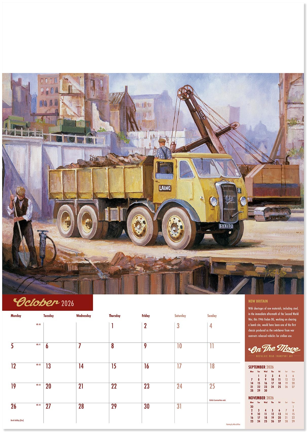 On the Move Wall Calendar