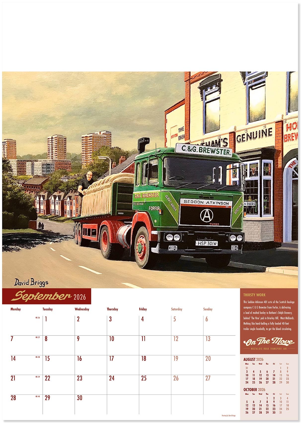 On the Move Wall Calendar