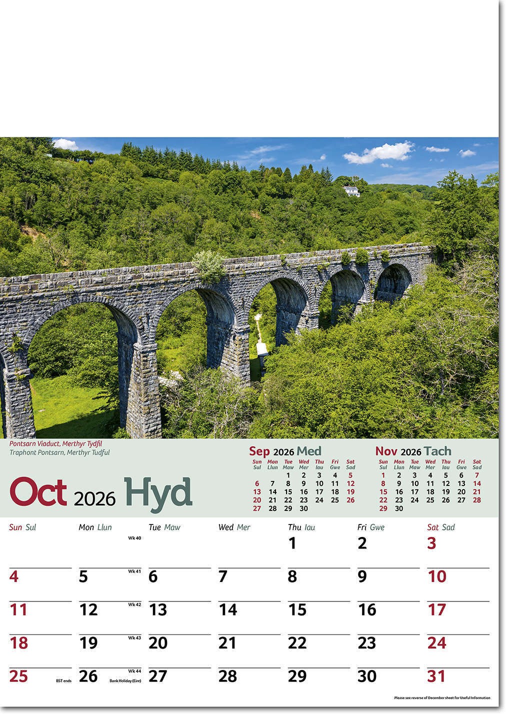 Tour of Wales Calendar