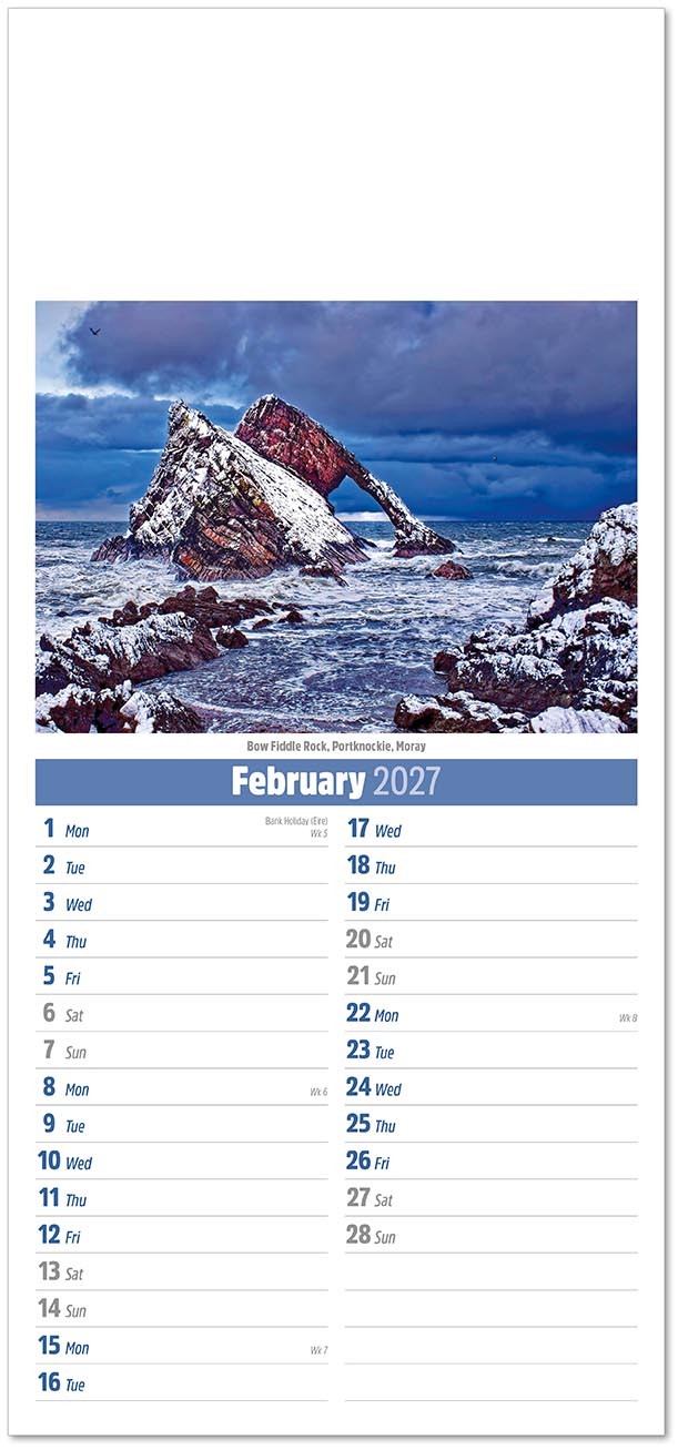 Slimline Scotland Compact Calendar