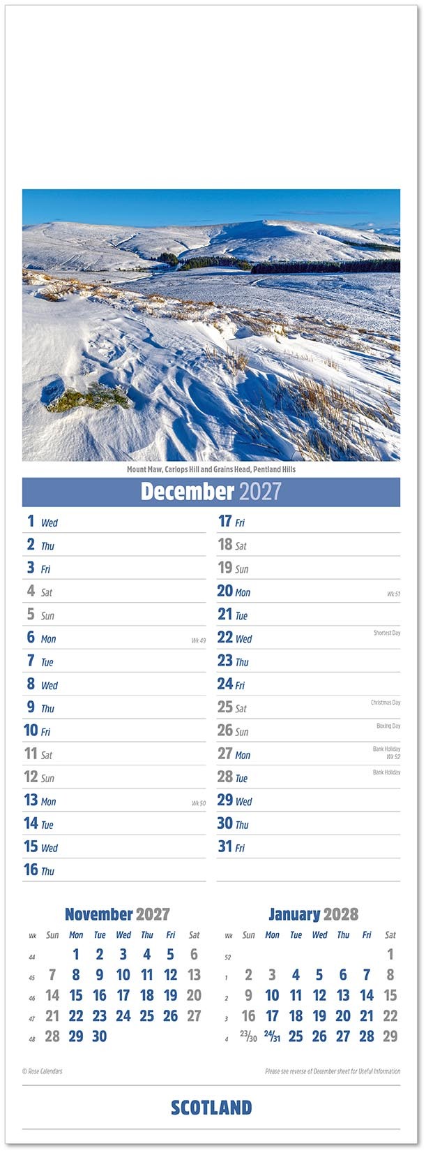 Slimline Scotland Calendar