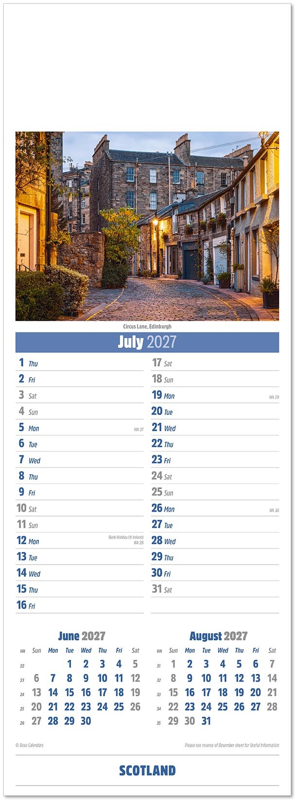 Slimline Scotland Calendar