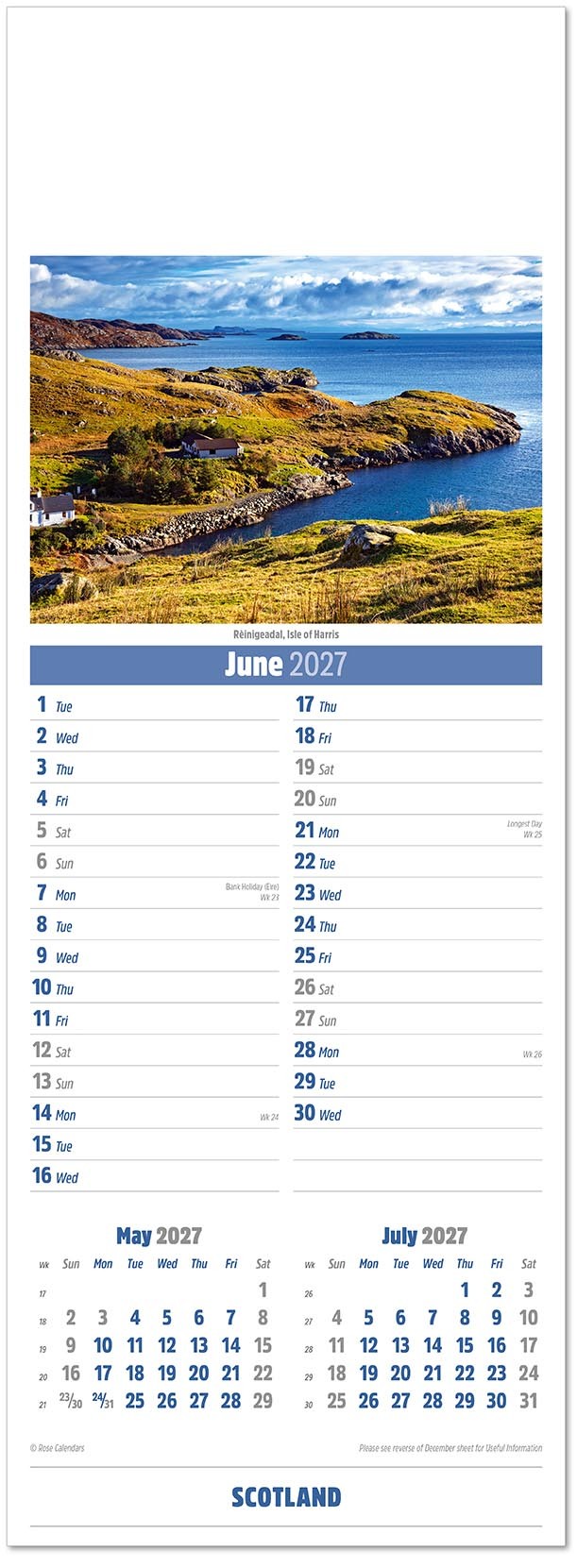 Slimline Scotland Calendar