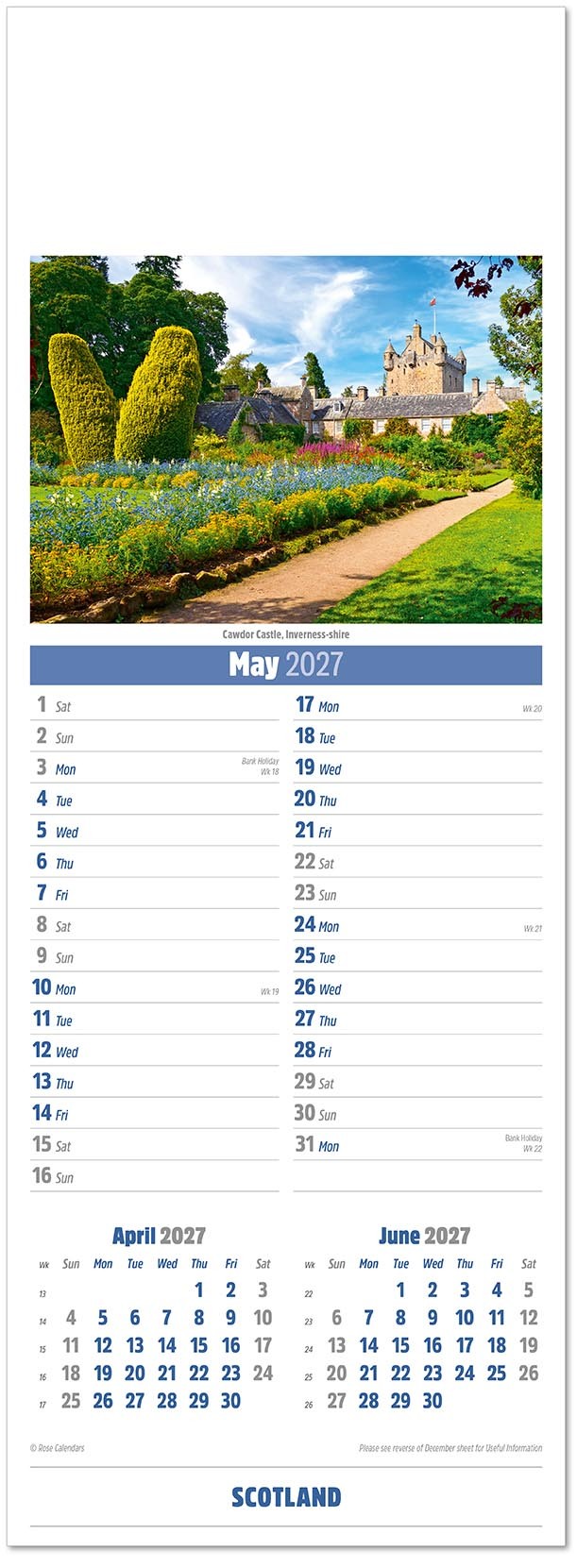 Slimline Scotland Calendar