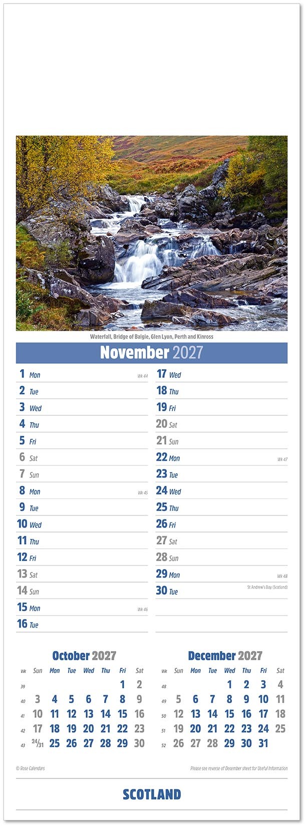 Slimline Scotland Calendar