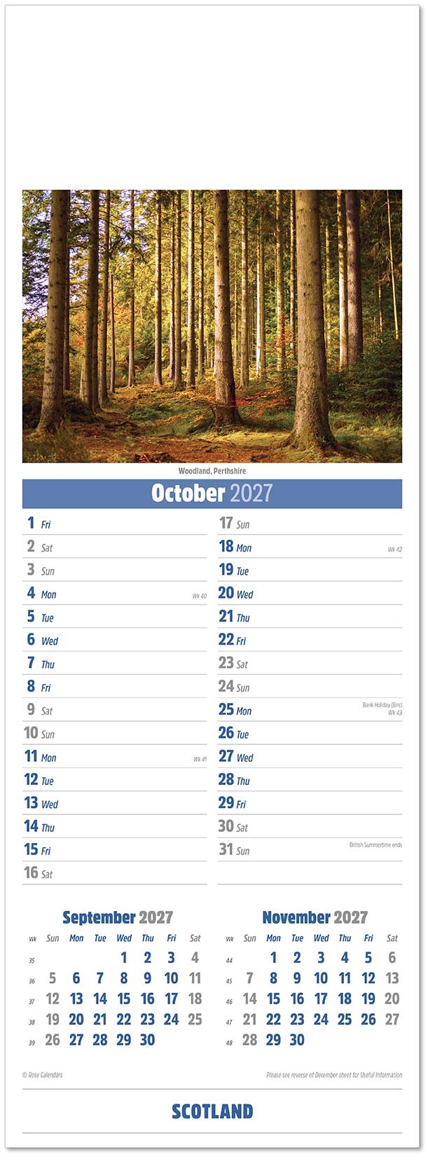 Slimline Scotland Calendar