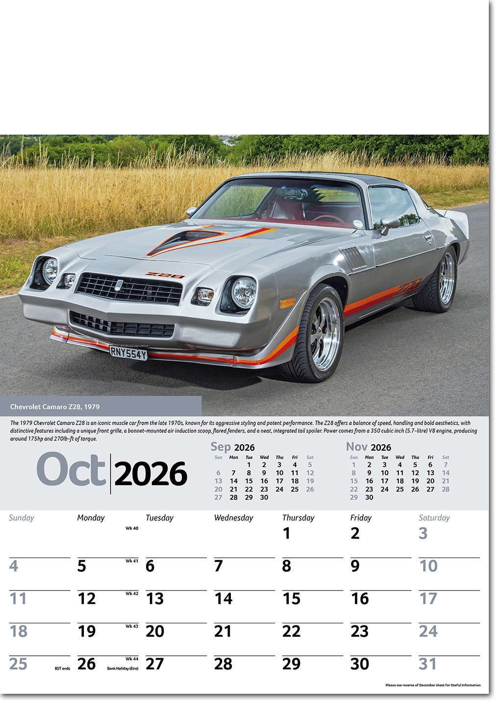 Collectors Cars Calendar